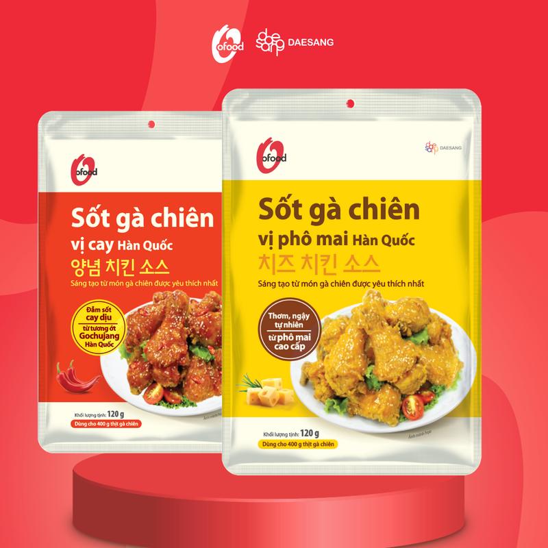  Sốt gà chiên 2 vị cay và phô mai O'food gói 120g Gia Vị 