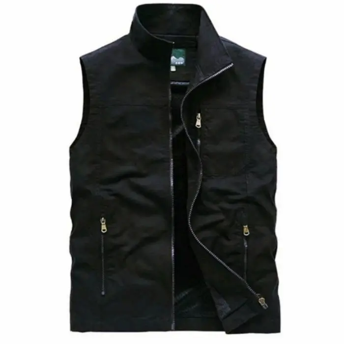jaket rompi motor keren/rompi catton dril/rompi pria - cream, M 1