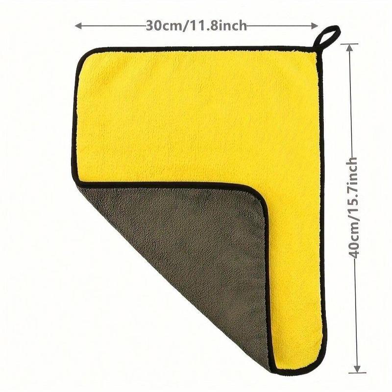 Car Wash Towel, 1/2 Counts Double-sided Thick Car Wiping Towel, Absorbent Glass Wiping, Car Repair Shop Hotel Restaurant Cleaning Towel 1