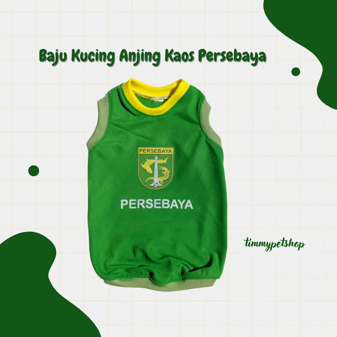 Baju Kucing Anjing Kaos Persebaya
