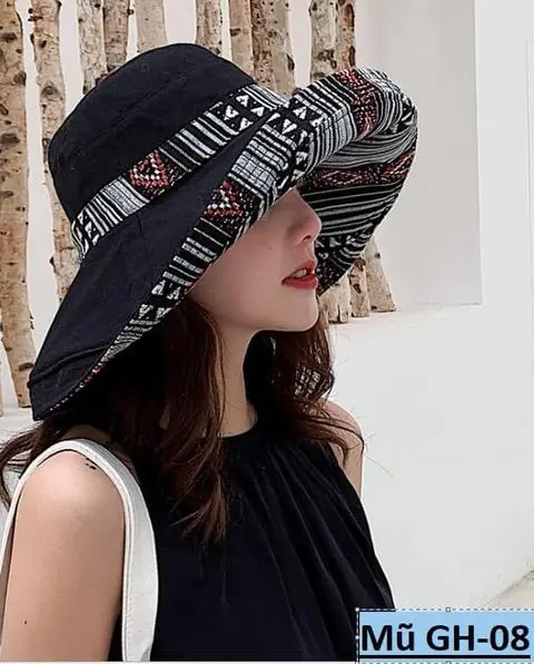 Mũ Đội Hai Mặt Thời Trang Chống Nắng Du Lịch Gấp Gọn 4