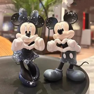Cặp mickey mini dễ thương dùng trang trí bàn làm việc, trang trí tủ kệ Decor Decor Phòng Thủy Tinh 1
