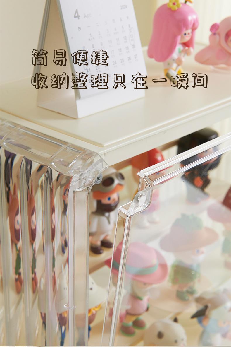 Product Introduction of Luxury Bag Storage Box Acrylic Hand-Made Display Stand Magnetic Transparent Doll Dustproof Display Box Organiser 23