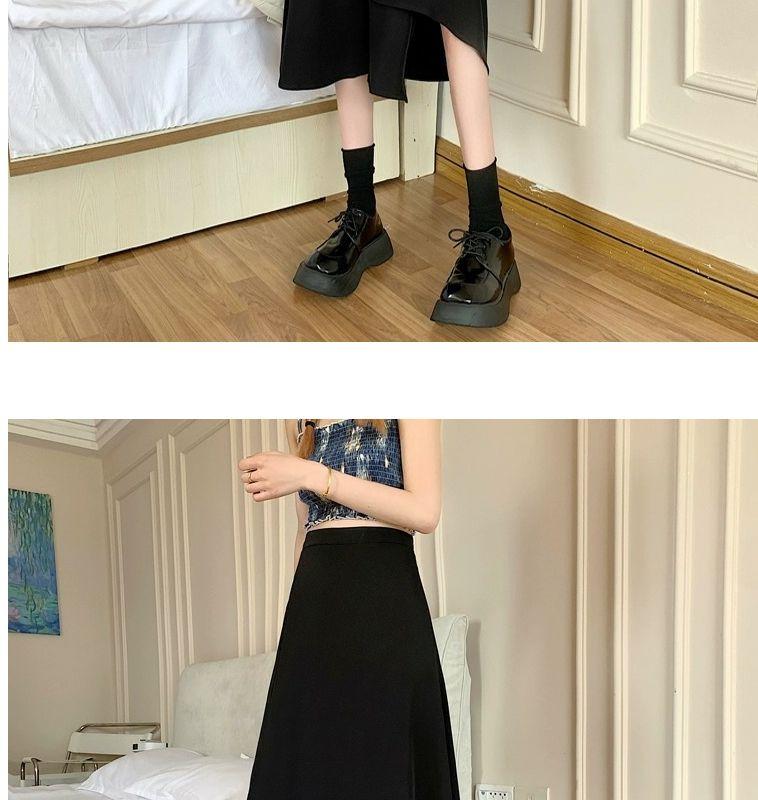 Product Introduction of Chân Váy Màu Đen, Ngoại Cỡ, Chân Váy Chữ A Che Hình Quả Lê Cạp Cao Bất Đối Xứng Dành Cho Phụ Nữ, Cô Gái Đầy Đặn, Che Bụng, Váy Ôm Sát 17
