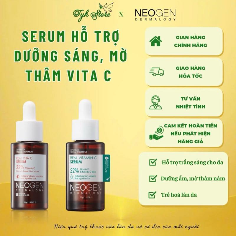 < Kèm Minisize > Serum Giúp Mờ Thâm, Hỗ Trợ Dưỡng Trắng Da Vitamin C 22% SAP Neogen Dermalogy Real Vita C 32g