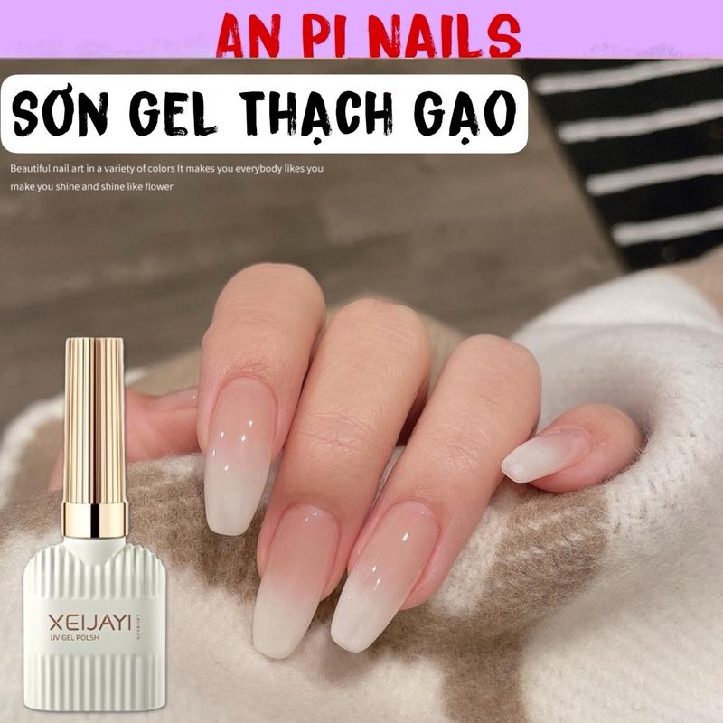  Sơn gel trắng gạo XEIJAYI chai 15ml sơn thạch gạo An Pi Nails Nữ 