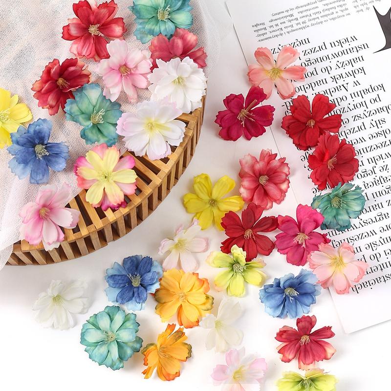 Đầu bông hoa cúc giả trang trí hộp quà,hoa cánh bướm làm kẹp nơ,phụ kiện diy Decor Decor Phòng 0