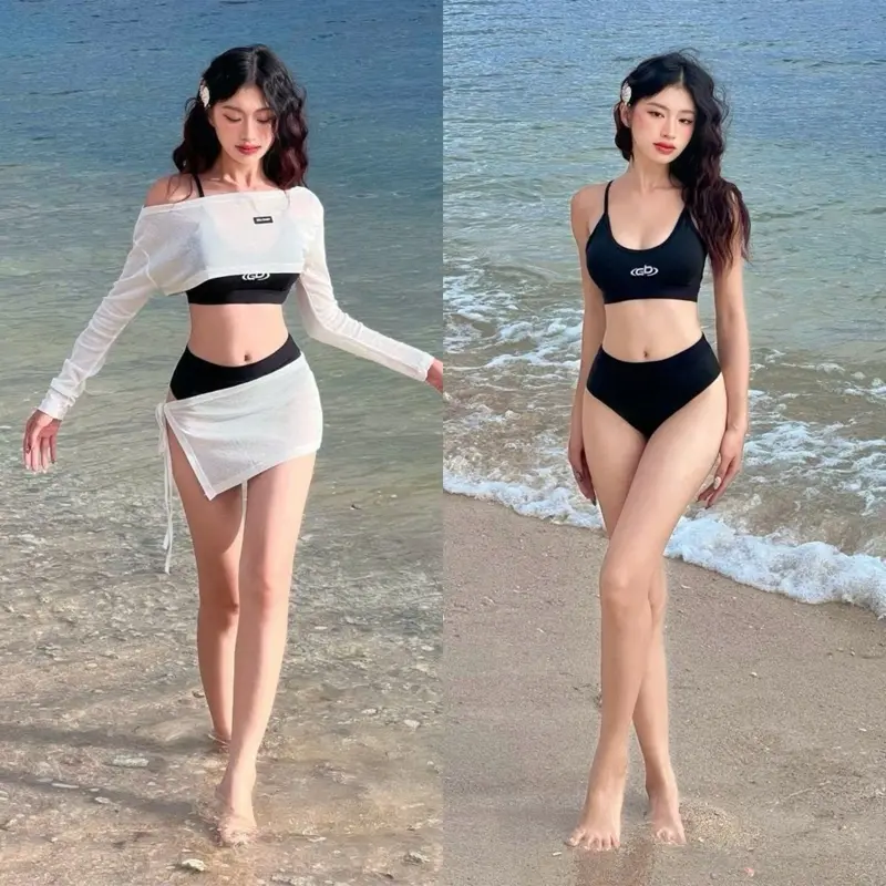 SÉT BIKINI 4 MÓN 0146 Gồm : áo crtop + choàng + áo ngực + quần