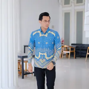PARANG BIRU Kemeja batik pria premium furing hero Katun Lembut Slimfit
