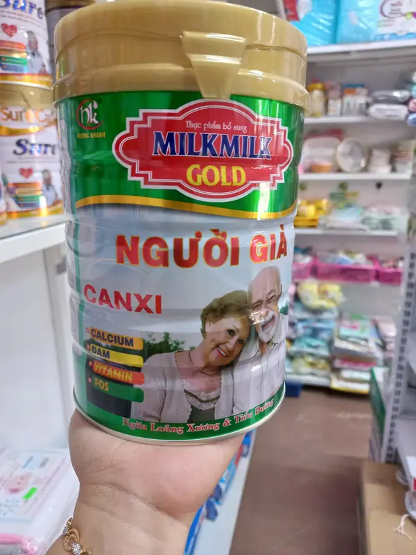 Sữa canxi dành cho người già Milkmilk Gold canxi lon 900g 5