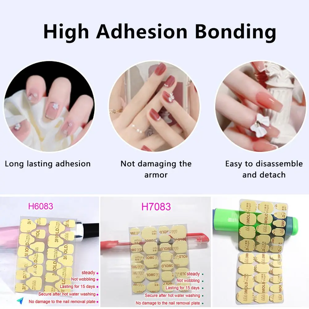 New Jelly Glue Nail Double-sided Adhesive Film Yellow Paste Fake Nail Jelly Glue Adhesive Glue F4H9