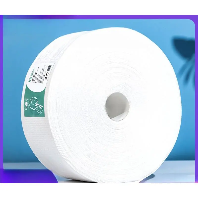 Khăn mặt dùng một lần, 600g, dày, cuộn lớn, làm bằng bông, thích hợp cho đồ trang điểm gia đình và tẩy trang, khăn lau mặt Cosmetic 0