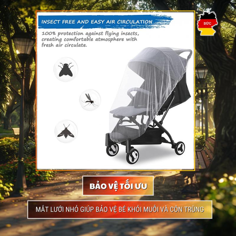 Product Introduction of Màn Che Muỗi Trùm Xe Đẩy Cho Bé - Cao cấp - Công nghệ Đức 12