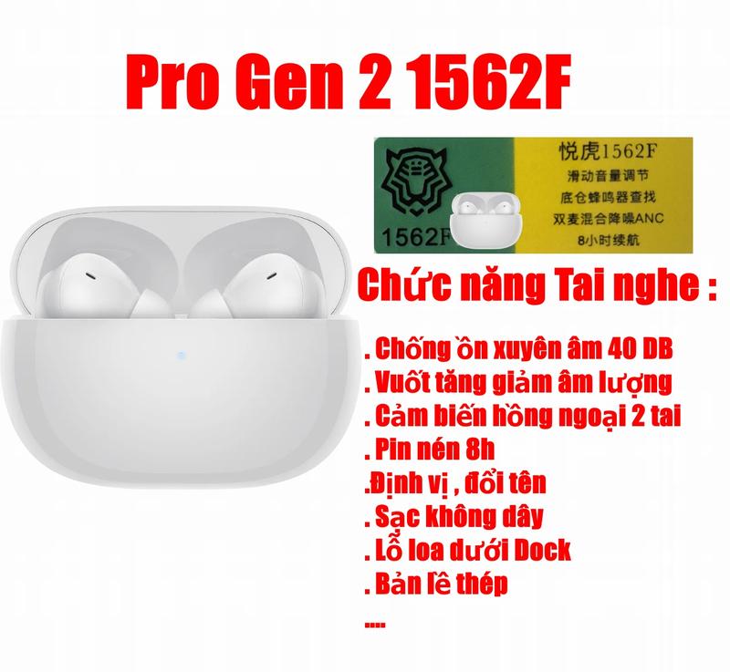 Tai nghe Hổ vằn Pro Gen 2 1562F Bản chuẩn check Flycc hỗ trợ vuốt tăng giảm âm lượng và chống ồn xuyên âm 40DB Nhét Tai Earphone