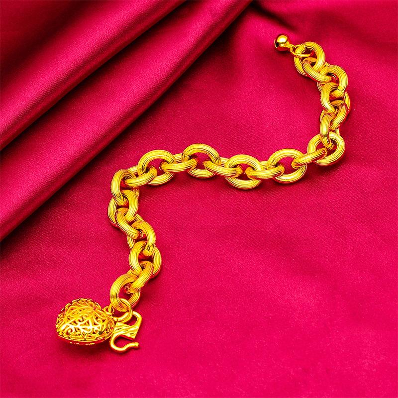 It is 19 cm long and weighs 41 grams，Girls Fashion, Bracelet, Love Heart, Bracelet, Ornament, Thick Heart Bracelet，wrist strap，hand chain 2