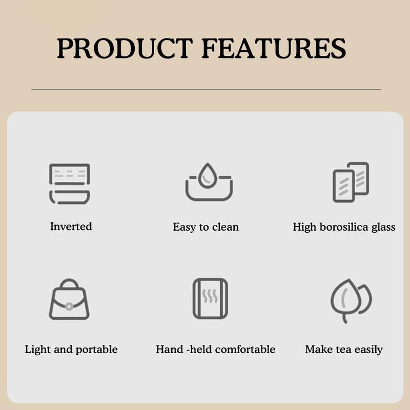 Product Introduction of Bình Nước Thủy Tinh, Dung Tích 300ml, Có Tay Áo Cốc Và Nắp, Cầm Tay Cho Gia Đình, Thích Hợp Cho Bữa Sáng, Cà Phê, Nước Ép, Sữa, R0S8 32