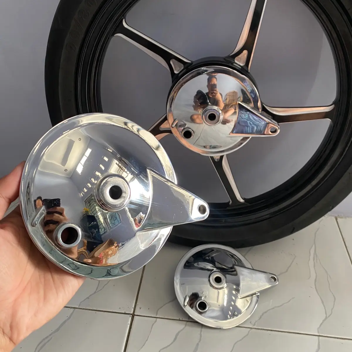 TUTUP TROMOL YAMAHA KROM TROMOL BESAR PNP KE VELG VND ENKEI RCB ROSSY