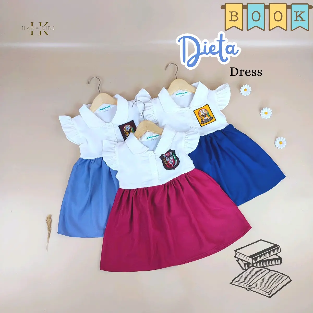 DIETA DRESS (Dresssekolahanaklucu) Manis Jalan Seragam Kids