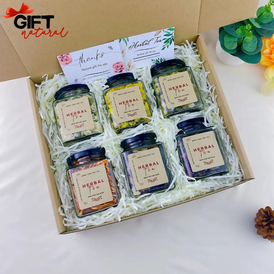 Set Quà Tặng Trà Thảo Mộc NATURAL GIFT - Quà Cho Mẹ, Cô Giáo Ý Nghĩa, Quà Sinh Nhật Cho Nữ