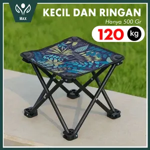 Kursi Lipat Outdoor Serbaguna Bangku Lipat Portable Kursi Lipat Mancing Mini Tanpa Sandaran