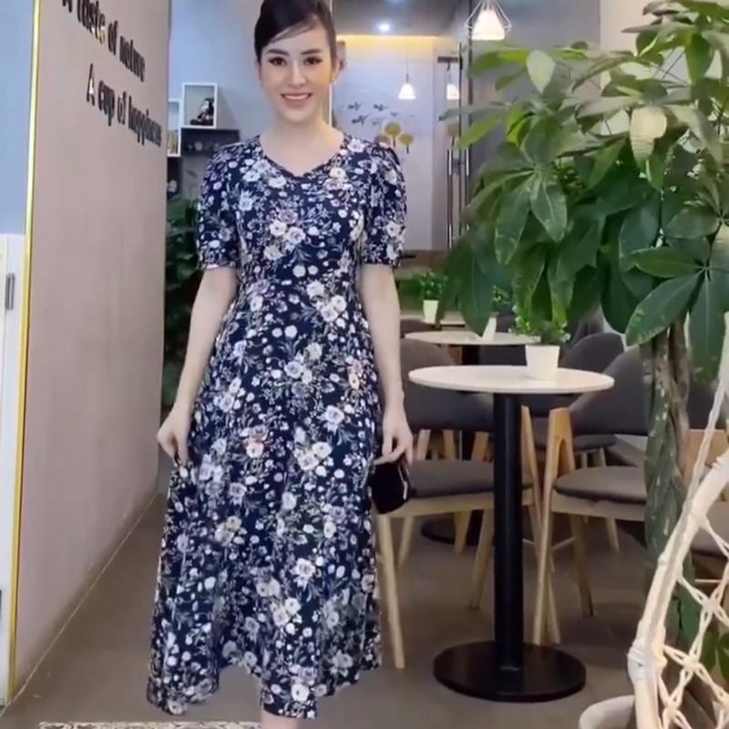 [40-50kg]VÁY THIẾT KẾ THỜI TRANG CAO CẤP MỚI CHO MẸ, CHẤT LỤA HÀN MÁT MỊN DỄ CHỊU THOẢI MÁI CHO MẸ TỰ TIN KHI MẶC 2