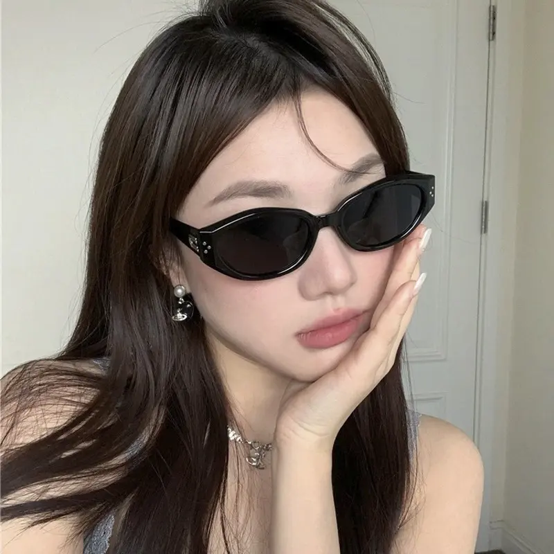 2024 New Retro European and American Style Cat Eye GM Sunglasses Polarized Sun Glasses High-end Feel for Square and Round Faces Slimming Trendy Women