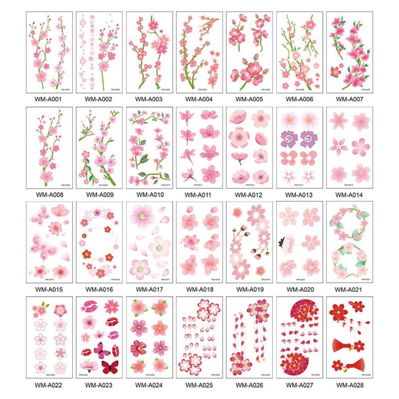 Product Introduction of Waterproof Temporary Tattoo Sticker Sexy Beautiful Sakura Flower Collarbone Arm Hand Body Art Flash Tattoo For Girls Women 12