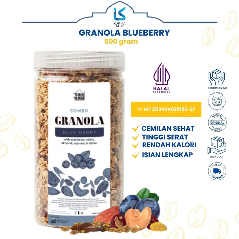 Granola Berry Kemasan Toples 500 gr Timur Tengah Oatmeal 0