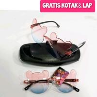 Gambar Kacamata hitam anak perempuan sunglasses model mickey minnie hitam pink ungu keren lucu cantik dari Keinka deShop Kota Bandung 3 Tokopedia