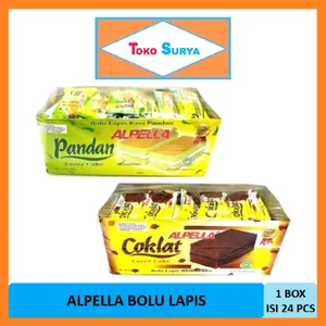 Alpella Pandan/Cokelat Bolu Lapis 24 x 8 Gr