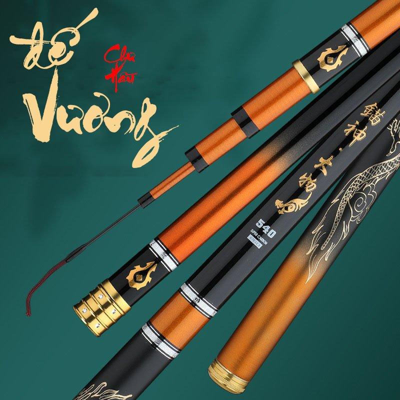 Cần câu tay Đế Vương Chư Hầu cần câu đơn 6h cần đài tặng ngọn Câu Cá Đi Câu Bắt Cá