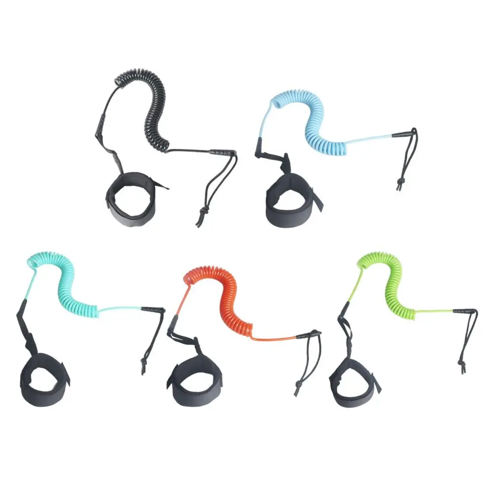 Coiled Surfboard Leash Elastic Comfortable Ankle Cuff Stand Leash for Inflatable Paddleboard Kayak Longboards Surfing Shortboard
