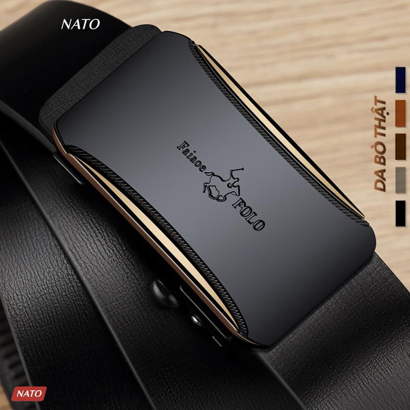 Thắt Lưng Nam ROYAL Giấu Đuôi Dây Khóa Tự Động Da Bò Thật Cao Cấp Đẹp Công Sở Đi Làm Đi Học Dây Nịt Khóa Tăng NATO Cao Su