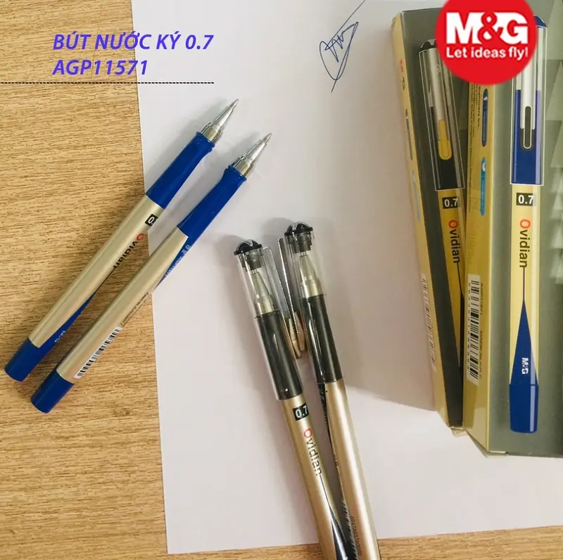 Bút ký gel nước Ovidian M&G AGP11571 nét 0.7mm I Bút 11571 có ruột 6128 thay thế 1
