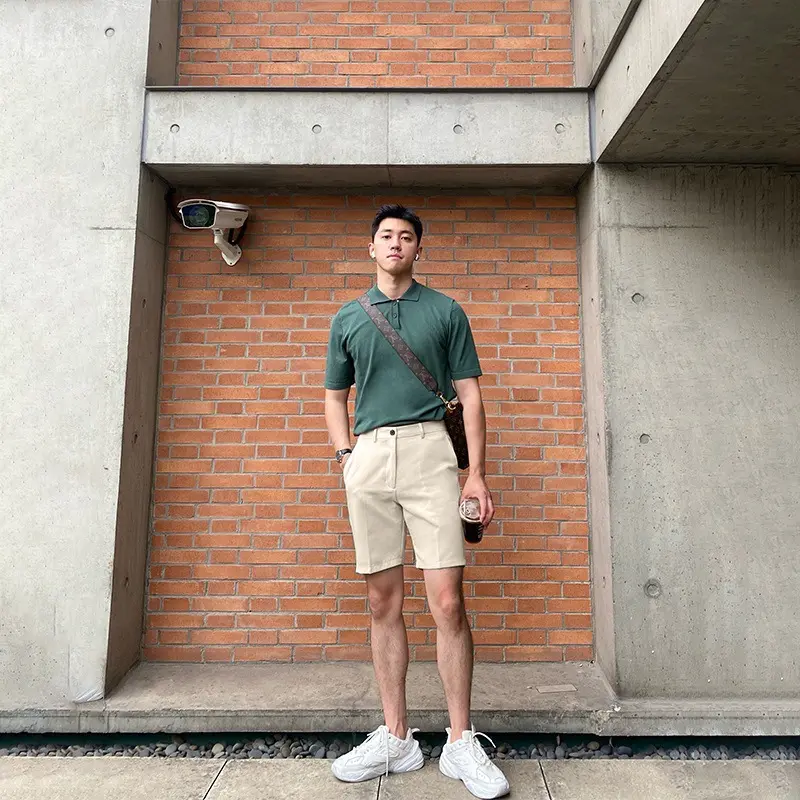 2024 Summer New Korean Style Men's Office Shorts - Anti-Wrinkle Knee-Length Dress Shorts for Men, Business Casual Chino Shorts |   Trendy TikTok Viral