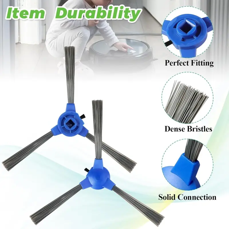 Phụ Kiện Robot Hút Bụi, Bàn Chải Bên Thay Thế ABS, Màu Xanh Dương, Bền, Bàn Chải Quét Robot, Tiện Lợi, Có Thể Thay Thế, Thích Hợp Cho Robot Hút Bụi, Lý Tưởng Cho Phòng Ngủ 6