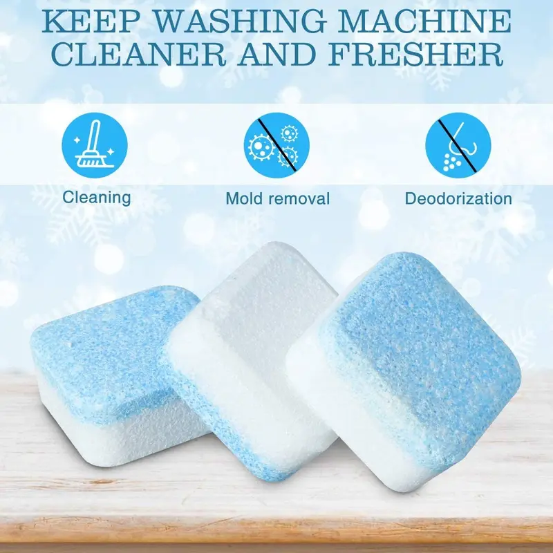 Pembersih Mesin Cuci Laundry Secara Otomatis Dengan Bentuk Tablet Detergen Deep Cleaner Washing Membersihkan Tabung Machine Dari Kotoran Membandel Ampuh Aman Hilangkan Kerak Jamur dan Anti Bakter 6