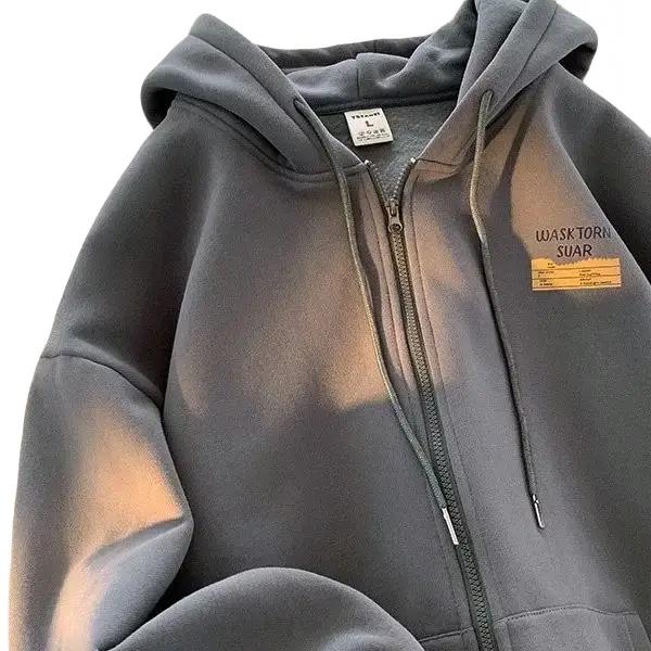 Áo Khoác Nỉ Chần Bông Nam Nữ Chất Nỉ Dày Mịn Thời Trang. Menswear Tiger Nhung Dài Tay Dài Tay áohoodie dàydặn hoodie zip ép hàn