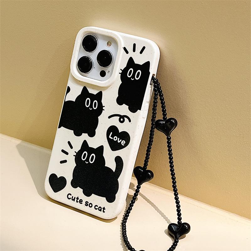 Ốp Điện Thoại, Dành Cho Iphone15pro, 14Promax, Apple 13, 12 / 11, Thiết Kế Vỏ Lúa Mì, Có Thể Dùng Làm Vòng Đeo Tay, 78plus Hoạt Hình 6