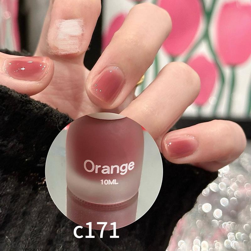 Sơn móng tay Orange C171 màu hồng thạch sơn tự khô có thể lột dưỡng móng mat meokim