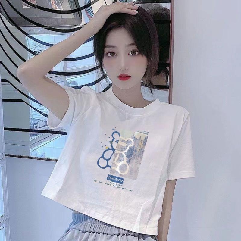 Áo Thun Nezha Phong Cách Trung Quốc Mới, Dáng Ôm, ngắn Tay, Thời Trang, Dành Cho Nữ, In Hình, Cổ Tròn, Trẻ Trung, Bán Chạy, Mùa Hè, Hợp Xu hướng 4