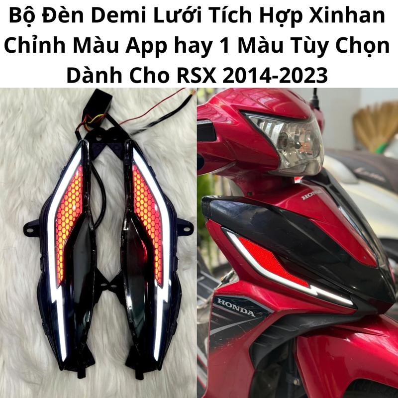 Bộ Phụ Kiện Đèn Demi Lưới Tích Hợp Xinhan Chỉnh Màu App hay 1 Màu Tùy Chọn Dành Cho RSX 2014-2023 Giắc Cắm Trả Theo Xe