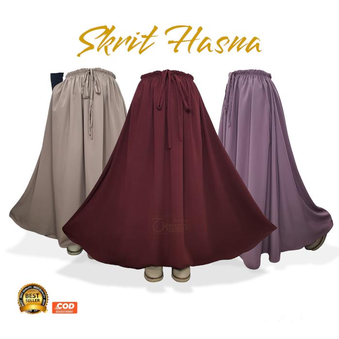 Promo Rok Skirt Hasna | Rok Umbrella | Rok Lebar Murah Poliester ...