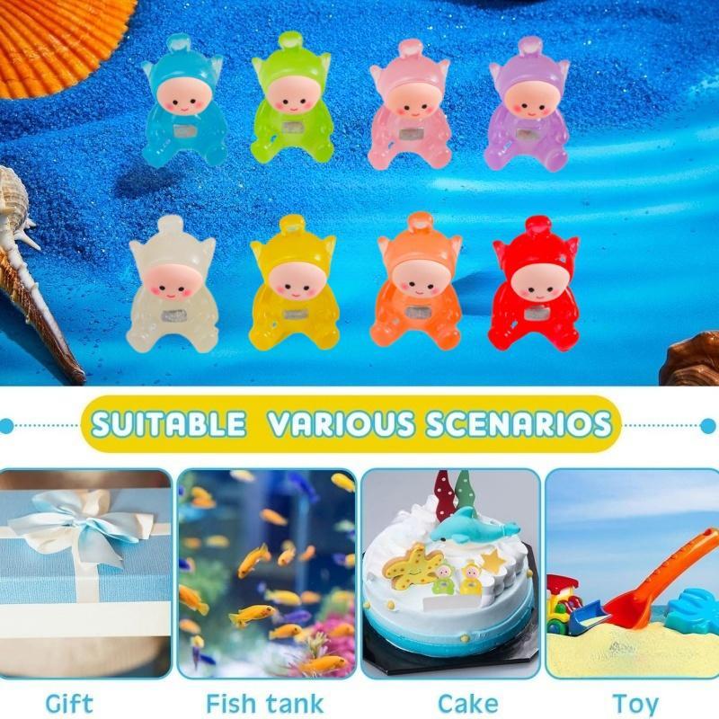 Product Introduction of Random Color Cute Cartoon Design Miniature Ornament, 10/30pcs Luminous Miniature Ornament, DIY Decoration Accessories for Home & Garden & Car 5