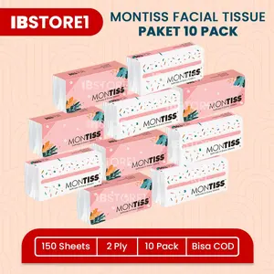 [ PAKET 10 PCS ] MONTISS Facial Tissue - Tisu Wajah MONTISS 150 Sheets Lembar 2 ply 2 Lapis Aroma Lembut Promo Murah Gratis Ongkir COD Tissu Kecantikan (10pcs)