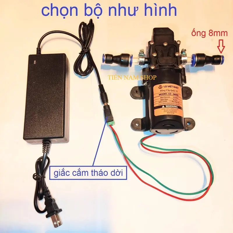 máy bơm tăng áp mini 12v - máy bơm phun sương 12v 4