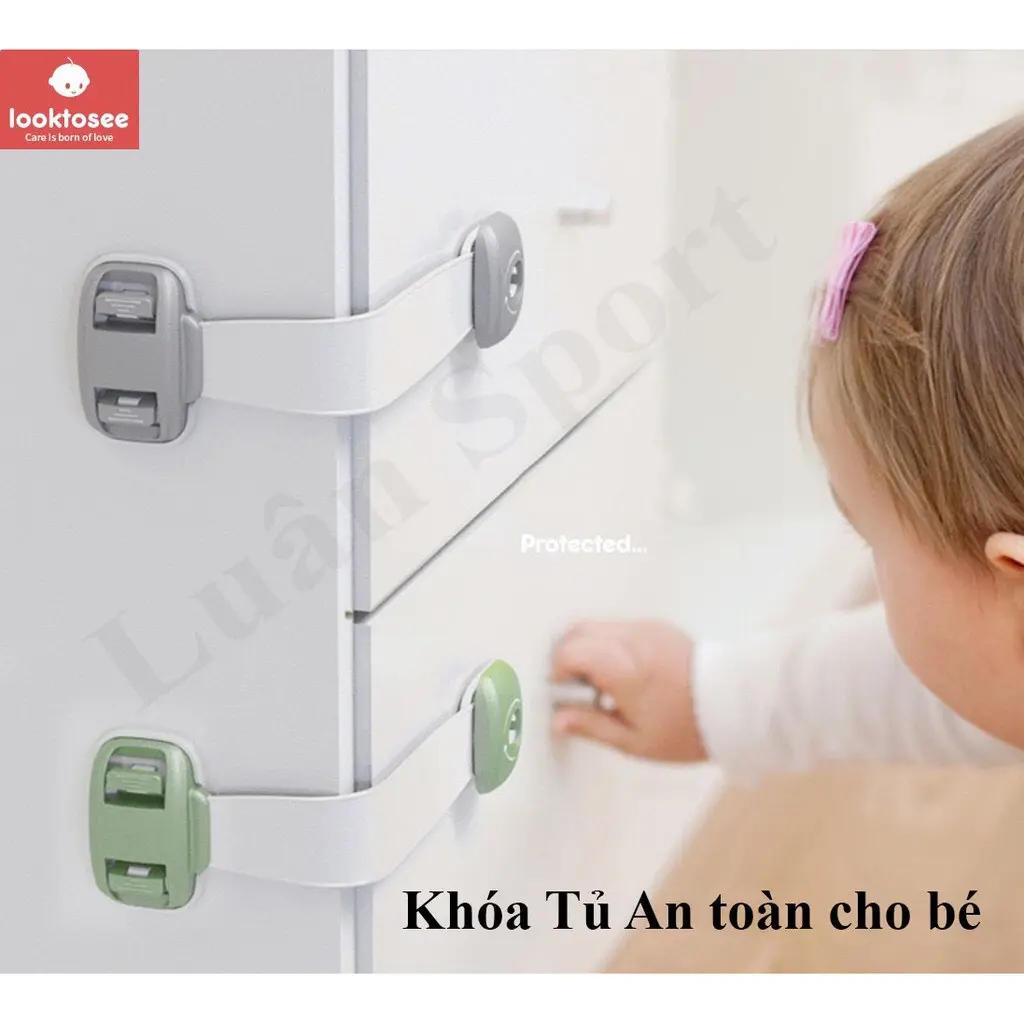 Khóa/ chốt cài tủ an toàn cho bé - khóa tủ, ngăn kéo cao cấp giữ an toàn cho trẻ em