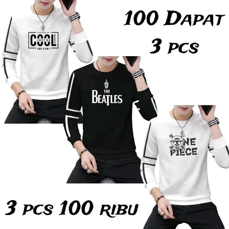 Paket 3 pcs 100 ribu / kaos switer paket 100 dapat 3 potong / paket kaos 3 pcs 100 ribu / promo diskon paket hemat 100 ribu dapat 3 pcs / baju distro terlaris / baju laki laki dewasa / kaos import pria wanita baju dewasa / kaos distro bandung terbaru 2024 0