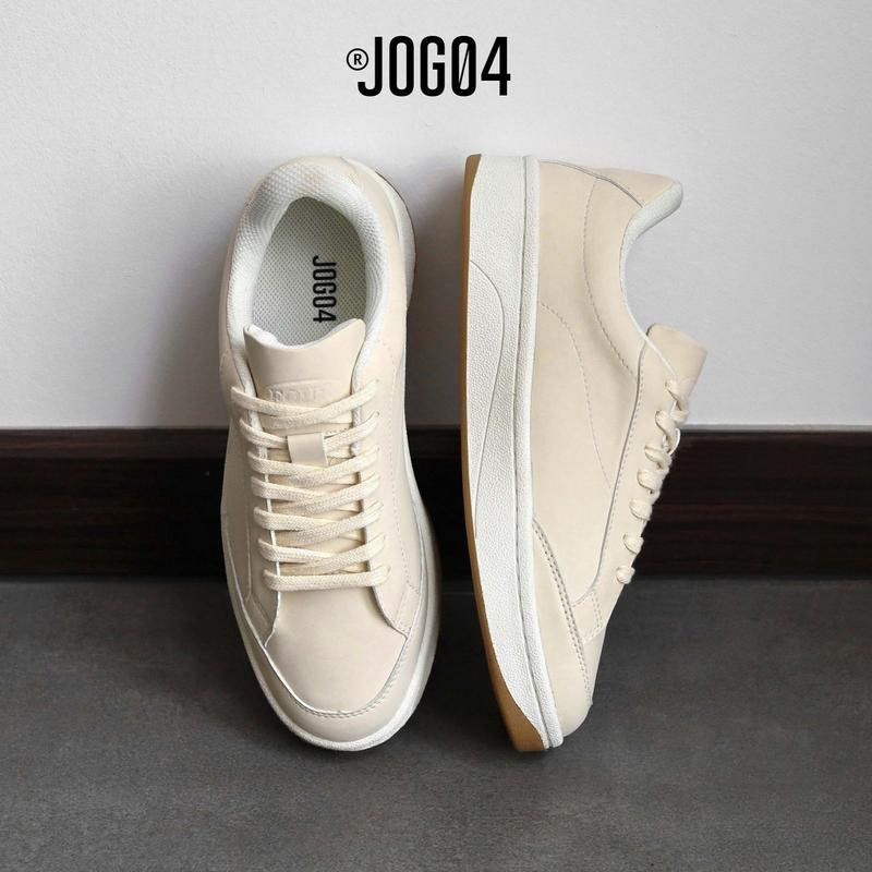 Giày Sneaker Basic JOG04 - Phối màu Cream , đế khâu chắc chắn , tăng chiều cao cho nam ( S4 )