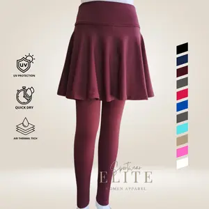 ELITE - Legging Skirt Premium AMORA | Legging Rok Polyester Spandex Premium Nyaman Panjang
